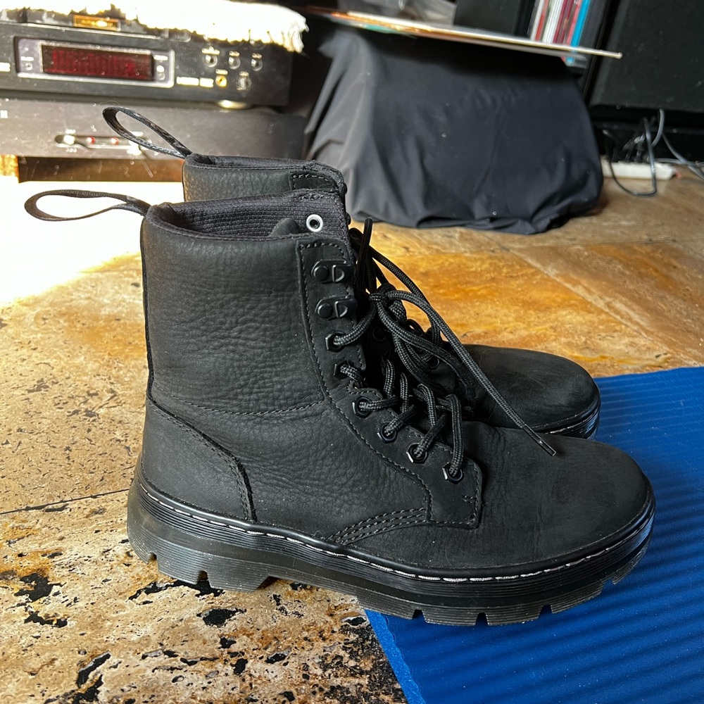 Dr. Martens Black Combs Leather Boots